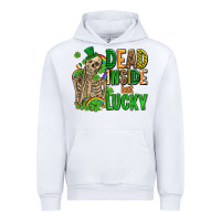 White dead inside but lucky  with skeleton Urban Hoodie - AdoDesignShop