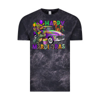 Cloud Black happy mardi gras truck Vintage Tee - CowGirlArtShop