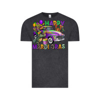 Vintage Black happy mardi gras truck Vintage Tee - CowGirlArtShop
