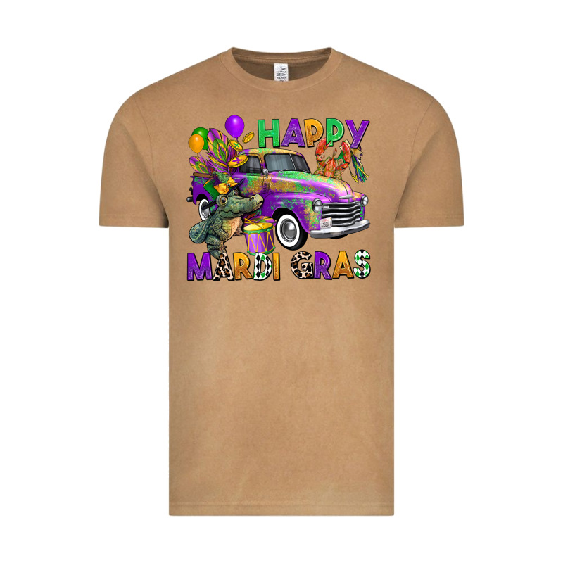 Happy Mardi Gras Truck Vintage Tee by CowGirlArtShop | Teevron
