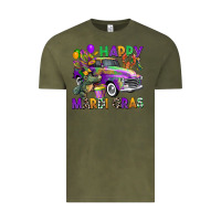 Vintage Olive happy mardi gras truck Vintage Tee - CowGirlArtShop