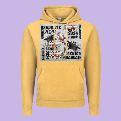 Senior 2024 Vintage Hoodie Designed By Cowgirlartshop