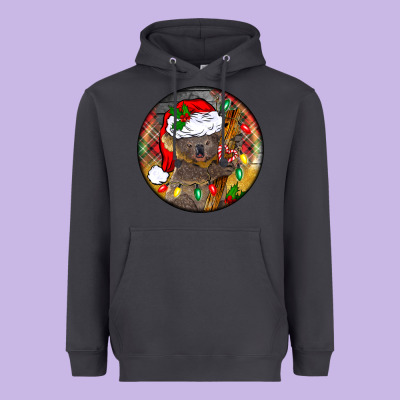 Christmas Koala Heavyweight Hoodie Designed By Barkaloodesign