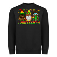 Black June Teenth Gnomes Heavyweight Sweatshirt - CowhideDigitalArt