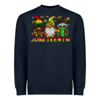 Navy June Teenth Gnomes Heavyweight Sweatshirt - CowhideDigitalArt