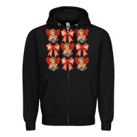 Black Valentines Eros and bow Zipper Hoodie - CowhideDigitalArt