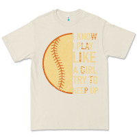 Bone I Know I Play Like A Girl Try To Keep Up Softball Premium Tee - Bettercallsaul