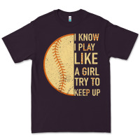 Plum I Know I Play Like A Girl Try To Keep Up Softball Premium Tee - Bettercallsaul