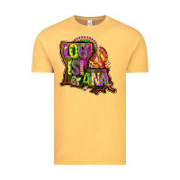 Vintage Mustard louisiana map Vintage Tee - CowGirlArtShop