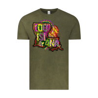 Vintage Olive louisiana map Vintage Tee - CowGirlArtShop