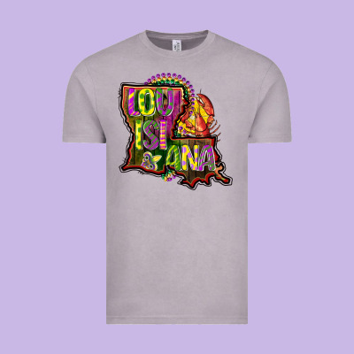 Louisiana Map Vintage Tee Designed By Cowgirlartshop