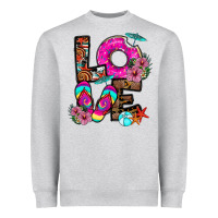 Heather Grey Love Summer Heavyweight Sweatshirt - CowhideDigitalArt