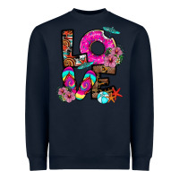 Navy Love Summer Heavyweight Sweatshirt - CowhideDigitalArt