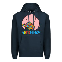 Navy autism awareness autism mom Premium Hoodie - CowhideDigitalArt