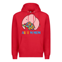 Red autism awareness autism mom Premium Hoodie - CowhideDigitalArt
