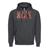 Smoke Xox Football Zipper Hoodie - CowhideDigitalArt