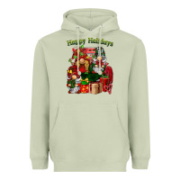 Matcha happy holidays gnomes truck Heavyweight Hoodie - BarkalooDesign