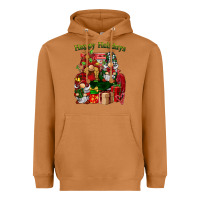 Meerkat happy holidays gnomes truck Heavyweight Hoodie - BarkalooDesign