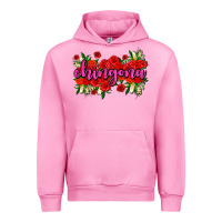Fuchsia Pink Chingona with roses Urban Hoodie - AdoDesignShop