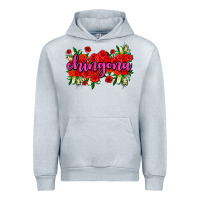 Heather Grey Chingona with roses Urban Hoodie - AdoDesignShop