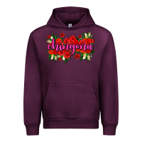 Mauve Wine Chingona with roses Urban Hoodie - AdoDesignShop