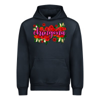 Navy Chingona with roses Urban Hoodie - AdoDesignShop