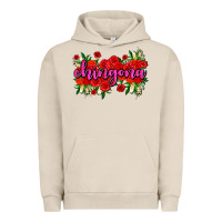Pigment French Oak Chingona with roses Urban Hoodie - AdoDesignShop