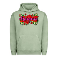 Pigment Oil Green Chingona with roses Urban Hoodie - AdoDesignShop