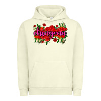 Pigment Pistachio Chingona with roses Urban Hoodie - AdoDesignShop