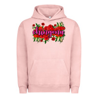 Pigment Salmon Chingona with roses Urban Hoodie - AdoDesignShop
