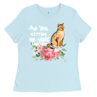 Baby Blue Cat Maine coon gift kidding kitten meow pussycat Ladies Tee - Bettercallsaul
