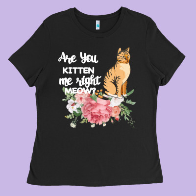 Cat Maine Coon Gift Kidding Kitten Meow Pussycat Ladies Tee Designed By Bettercallsaul