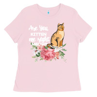Bubblegum Pink Cat Maine coon gift kidding kitten meow pussycat Ladies Tee - Bettercallsaul