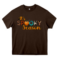 Chocolate Brown it's spooky seanson Heavy Core Tee - JahusDesignShop