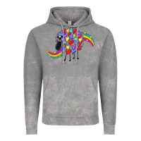 Cloud Rock Rainbow sheep Vintage Hoodie - CowGirlArtShop