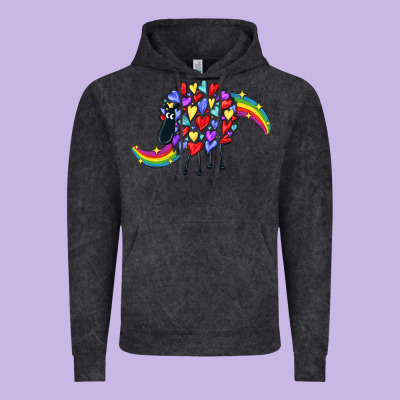 Rainbow Sheep Vintage Hoodie Designed By Cowgirlartshop