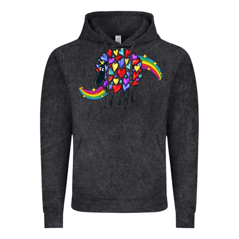 Rainbow Sheep Vintage Hoodie by CowGirlArtShop | Teevron