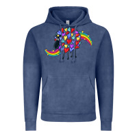 Vintage Denim Rainbow sheep Vintage Hoodie - CowGirlArtShop
