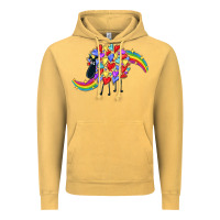 Vintage Mustard Rainbow sheep Vintage Hoodie - CowGirlArtShop