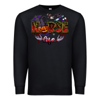 Black halloween nurse life Premium Sweatshirt - BarkalooDesign