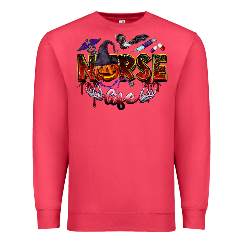 Halloween Nurse Life Premium Sweatshirt by BarkalooDesign | Teevron