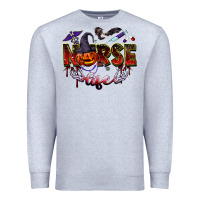 Heather Grey halloween nurse life Premium Sweatshirt - BarkalooDesign