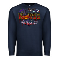 Navy halloween nurse life Premium Sweatshirt - BarkalooDesign