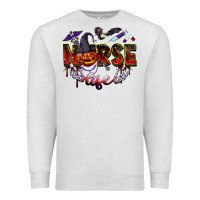 Oatmeal Heather halloween nurse life Premium Sweatshirt - BarkalooDesign