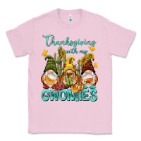 Bubblegum Pink Thanksgiving With My Gnomes Classic Tee - NancyCooperArtShop