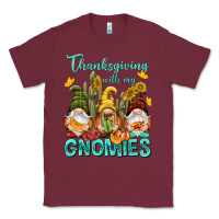 Burgundy Thanksgiving With My Gnomes Classic Tee - NancyCooperArtShop