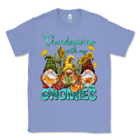 Colony Blue Thanksgiving With My Gnomes Classic Tee - NancyCooperArtShop