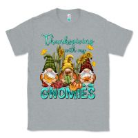 Heather Grey Thanksgiving With My Gnomes Classic Tee - NancyCooperArtShop