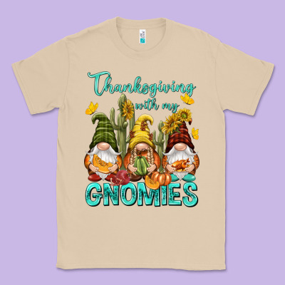 Thanksgiving With My Gnomes Classic Tee Designed By Nancycooperartshop