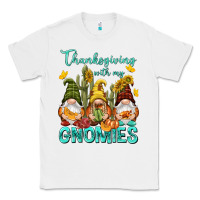 White Thanksgiving With My Gnomes Classic Tee - NancyCooperArtShop